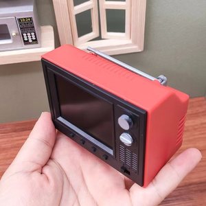 2025 nouveau modèle de meubles de scène miniature Mini Tv avec écran pour la décoration - Product Image 4