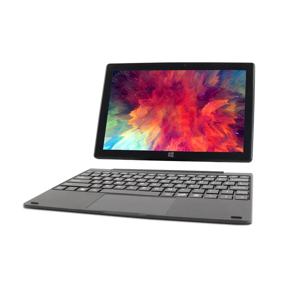 10.1 אינץ מחשב נייד 2 ב 1 windows 10 tablet pc עם ציר מקלדת עם דובדבן שביל z8350 IPS מסך