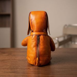 Mochila de Cuero de Primera Calidad Hecha a Mano con Forma de Cachorro <span class=keywords><strong>Beagle</strong></span> en 3D, Costuras Artesanales de Lujo, Unisex, con Cadenas para Dama - Product Image 6
