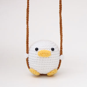 2026 Simpatici Peluche all'Uncinetto a Forma di Pulcino, Coniglio, Pinguino, Rana, Accessorio da Appendere allo Specchietto Retrovisore <span class=keywords><strong>Auto</strong></span>, Regali di Laurea - Product Image 4