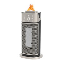 Chauffage d'appoint céramique PTC 2000W avec effet de flamme 3D, humidificateur, télécommande, oscillation, minuterie 8H pour salon
