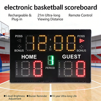 Tableau d'affichage LED contrôlé par radiofréquence KENSUN, 11 chiffres, affichage de table de bord pour le basketball, étanche IP54, luminosité 5500 cd, intérieur/extérieur, sports