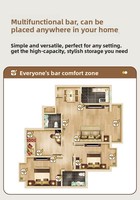 Meilleures ventes : Meuble de bar familial moderne en panneaux de bois écologiques, réglable, avec comptoir d'angle, mini-bar et table multifonctionnelle