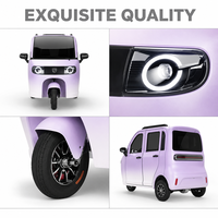 Tricycle électrique mini pas cher au prix d'usine, véhicule mini-passagers à 3 roues avec porte et fenêtre pour les trajets scolaires
