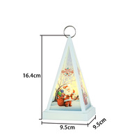 Lanterne de Noël de style tente, lumière LED triangulaire, scènes hivernales fantaisistes pour une ambiance festive ludique, lampe LED de Noël