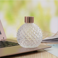 Lot de 12 bouteilles rechargeables de 100ml, en cristal, original, rond, vide, pour voiture, aromathérapie, vente en gros
