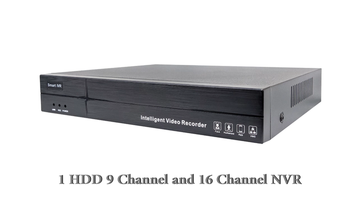 9 Channel 4K NVR with H.265+ H.265 H264 Compression