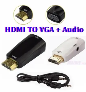 Maschio a femmina HDMI a VGA adattatore HD 1080P cavo Audio convertitore per PC portatile TV Box Display del Computer proiettore HD HDMI a VGA