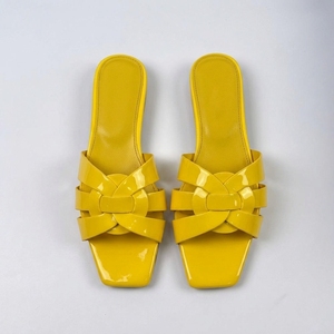 Sandali di lusso da donna in vera pelle <span class=keywords><strong>con</strong></span> cinturini incrociati, <span class=keywords><strong>ciabatte</strong></span> casual antiscivolo di alta qualità. - Product Image 2
