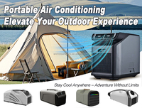 Climatiseur portable électrique 12V 24V 110V 220V 4500BTU R134a avec télécommande pour véhicule, camping-car, caravane, tente de camping