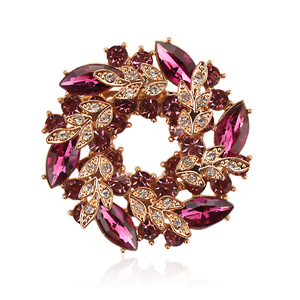 Luxury Fashion Suit Collar <strong>Brooch</strong> Pin Crystal Diamante Floral Garland Flower <strong>Brooches</strong> for Women or Wedding Decoration Jewelry - Product Image 3