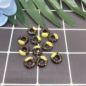 100 pièces/sac 12MM <span class=keywords><strong>beignet</strong></span> Flatback résine breloques pour Slime Mobile étui porte-clés bricolage artisanat décoration - Product Image 5