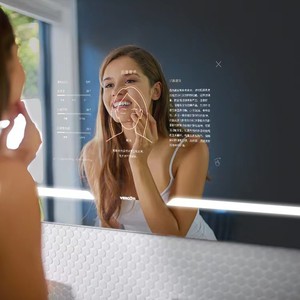 Miroir de salle de bain intelligent Vercon à éclairage frontal, écran Android TV 21,5 pouces, Wi-Fi, YouTube, haut-parleurs, analyse de la peau, 1200*700mm S1270LA Factory 21 - Product Image 6