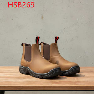 HY, Stivali di Sicurezza Popolari nel Mercato Palestinese, Scarpe da Lavoro in Pelle Crazy Horse di Alta Qualità per l'Industria del Gas HSB009 - Product Image 4