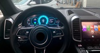 Lecteur multimédia de voiture 12,3 pouces, navigation GPS de voiture, compteur kilométrique de voiture, Carplay Android 14 pour Porsche Cayenne 2010-2017