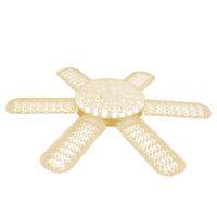 Ampoule LED SMD2835 pliable en forme d'éventail E27/B22, 85-265V AC, 8 pales, matériau PC, pour salon, entrepôt, garage, plafond