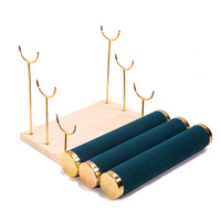 Bois or matériel bijoux Bracelet personnalisé 1 2 3 4 couches support de support métal velours Bracelet chaîne montre bandeau support d'affichage