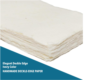 50 Sheets Biodegradable 4 X 6 Inch Handmade Rough/<strong>Textured</strong> Watercolor <strong>Paper</strong> 160 GSM Deckled Edge <strong>Paper</strong> <strong>with</strong> PE Coating - Product Image 3