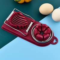 Coupe-œufs multifonctionnel en plastique en forme de fleur, accessoire de cuisine moderne pour fruits mous et fraises