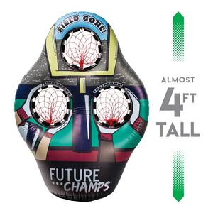 Juego de Fútbol Inflable con Objetivo de 3 Agujeros, 2 Balones y Bomba, Juguete Deportivo Portátil para Interiores y Exteriores para Niños y Adultos - Product Image 1