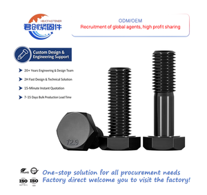 Viti e bulloni esagonali esterni a filettatura fine di grado 12.9, misure M8 M10 <span class=keywords><strong>M12</strong></span> M14 M16 M18 M36, in acciaio a media tenuta di carbonio - Product Image 1