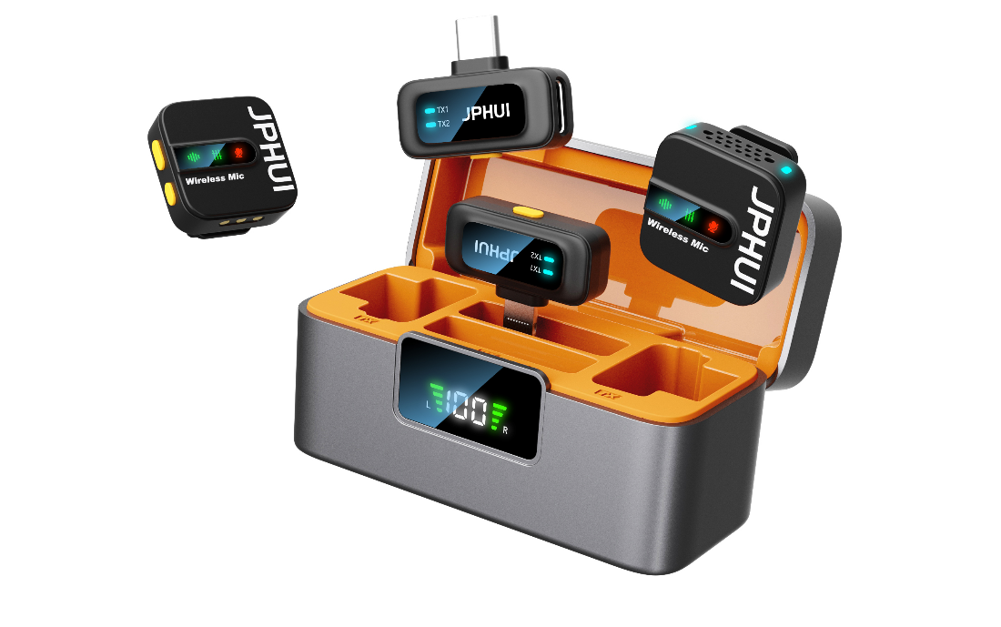 Noir Jaune (2 microphones + 2 récepteurs)