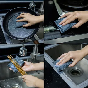 Household Factory Wholesale Eco Friendly Household Custom Cleaning Natural Scrubbing Sponge Microfiber Kitchen Dish Sponge