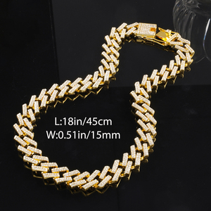 Collana e Bracciale Hip Hop con Catena Lucida Personalizzabile all'Ingrosso per Uomo e Donna, Miglior Regalo - Product Image 6