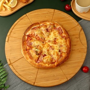Tagliere per <span class=keywords><strong>Pizza</strong></span> antiaderente 6/8 scanalature per <span class=keywords><strong>Pizza</strong></span> in bambù Peel Laser Logo un lato 6 scanalature un altro lato 8 scanalature portatarga - Product Image 5