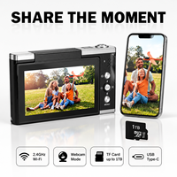 Video Kamera 8K OEM Çevirmeli Ekran 96MP 8X Zoom Destekli Taşınabilir YouTube Vlogları Röportajlar ve Canlı Yayınlar için