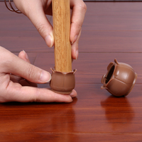 Pieds de Table antidérapants, couvre-pieds de chaise en Silicone souple avec coussinets en feutre/pied de meuble en Silicone