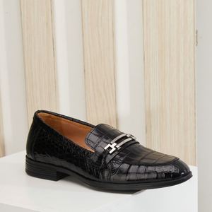 Custom Men's Loafers-Leopard Pattern Waterproof Lightweight Flat Breathable Anti-Slip Split-Design Casual Thick-Soled Leather - Product Image 3