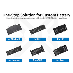 Batería Personalizada para Portátil Macbook/Dell/<span class=keywords><strong>HP</strong></span>/Lenovo/ASUS/Acer Directo de Fábrica 3000-9000mAh Compatible con OEM 6GTPY A1417 L17M3PG1 - Product Image 1