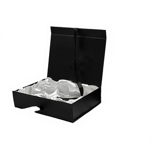 Eco-Friendly Recycled Rigid Magnetic Closure <b>Gift</b> <b>Boxes</b> for Belts Hats Hair Accessories Embossed Four-Color Printed Ribbon Liner - Product Image 2