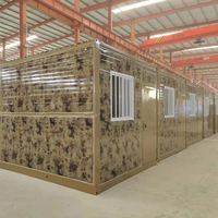 Casa Contenedor Plegable Prefabricada Personalizable, Estructura de Acero Modular, Casa Móvil para Hotel