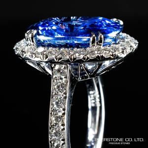 Saphir bleu de Ceylan naturel de 11,41 carats certifié GRS, or blanc 18 carats, sans traitement thermique, grande pierre précieuse de luxe pour collectionneur, mariage - Product Image 3