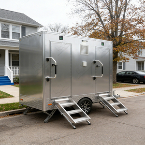 Remolques de Baños Portátiles, Sistemas de Baños Móviles Comerciales, Ducha y Inodoro para Actividades al Aire Libre, Duraderos y Ecológicos, 1 Año - Product Image 4