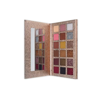Palette de fards à paupières métalliques multichromes 18 couleurs, haute pigmentation, résistante à l'eau, avec logo personnalisé pour marque privée