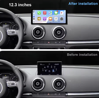 Autoradio Stéréo DVD Android 14 de 12,3 Pouces pour Audi Q3 2013-2018 avec Prise en Charge de la Navigation GPS Automobile (Version Haute et Basse)