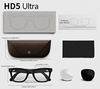 Lunettes Intelligentes de Deuxième Génération avec Traduction IA, Écouteurs Bluetooth Audio, Caméra Haute Définition et Enregistreur Vocal IA