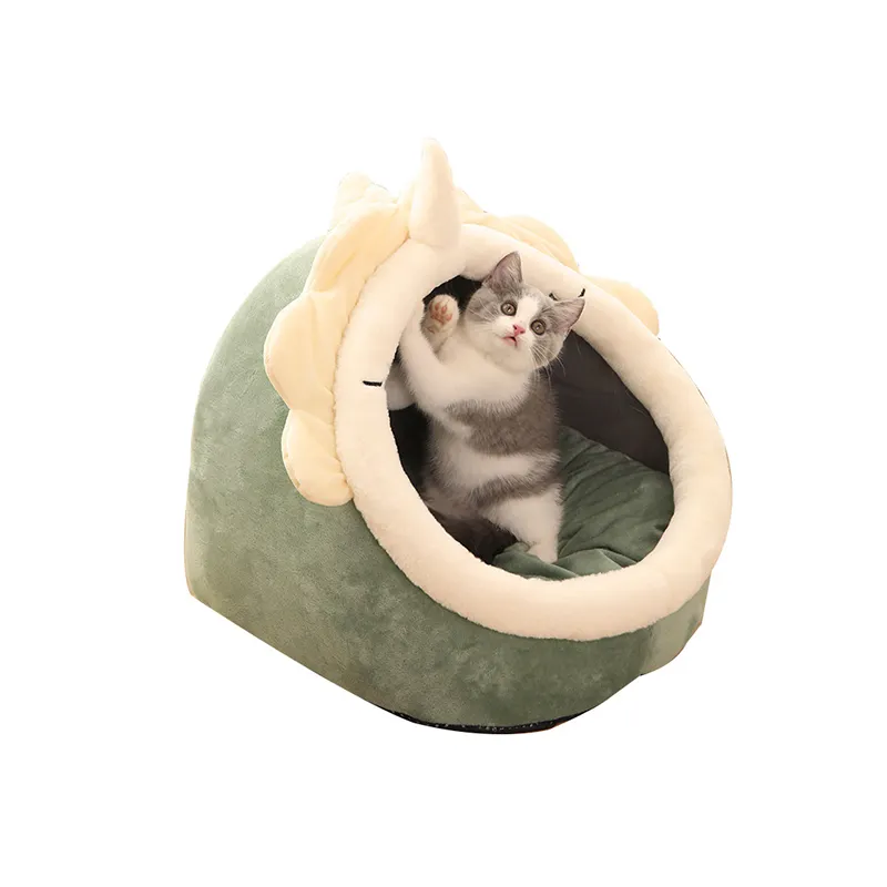 Kat Huis Bed Winter Warm Lange Pluche Zachte Kat Spelen Volgende Huisdier Bedden Accessoires Ademend Hond Slaapbank Hond Nest