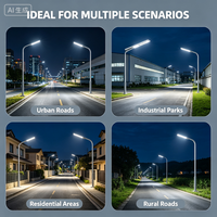 Lampu Jalan Tenaga Surya Terintegrasi Lumen Tinggi dengan Sensor Gerak PIR, Lampu Jalan LED Tenaga Surya Tahan Air untuk Desa & Tempat Parkir 40W