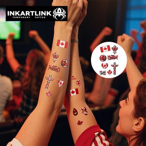 สติกเกอร์สัก<span class=keywords><strong>ลาย</strong></span>ชั่วคราว<span class=keywords><strong>ลาย</strong></span>ใบเมเปิ้ล 3 ชิ้น กันน้ำ สำหรับแฟนบอล ประเทศแคนาดา ประเทศจัดการแข่งขันฟุตบอลโลก 2026 - Product Image 3