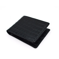 Portefeuille de haute qualité Ysure en cuir véritable texturé croco, porte-cartes et pince à billets pour homme