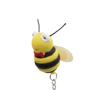 Porte-clés d'éclairage en forme d'abeille avec son buzz, lampe de poche led, son en forme d'abeille