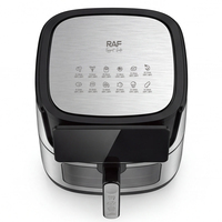 Friteuse à air numérique RAF R.5019 9L 1550W+400W, four multifonction avec écran tactile 360° °   Circulation d'air pour la cuisine à domicile