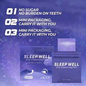 VitaHall Marque Privée <span class=keywords><strong>Film</strong></span> Oral Dissolvant Personnalisé Sans Sucre Naturel de Qualité Alimentaire Végétalien Biologique à la Mélatonine pour le Sommeil - Product Image 4