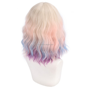 <span class=keywords><strong>Perruque</strong></span> de cosplay courte et colorée style Egg Roll d'Enid Sinclair, modèle Wednesday " La Petite Fille Loup 2 " - Product Image 4