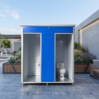 Toilettes mobiles préfabriquées en acier coloré, toilettes publiques portables, étanches, antirouille, WC temporaires pour chantier de construction, parc paysager