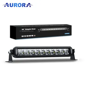 Aurora Patent ไฟ LED แบบแถวเดียวขนาด10นิ้ว4x4 S5ไฟ LED แบบไม่มีสกรูสำหรับรถมอเตอร์ไซค์